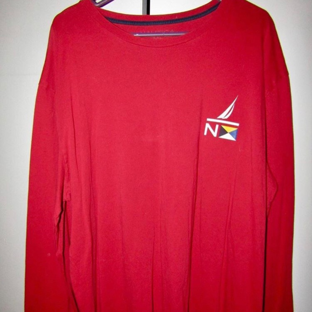 Red long sleeve Nautica t-shirt
